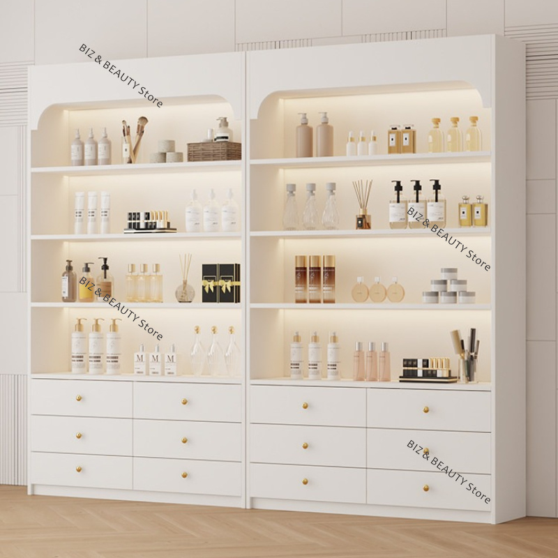 Cream Style Beauty Salon Displ - đánh giá và giá Luxury Skincare Shop